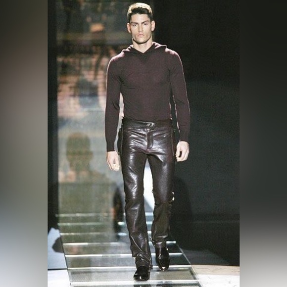 GIANNI VERSACE Leather pant. - Picture 1 of 17
